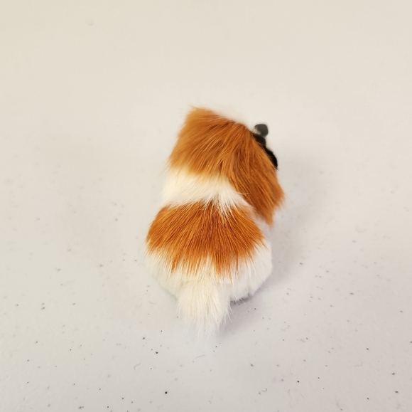 Adorable Real Fur Realistic Dog Figurine Figure Shih Tzu Pekingese Collectible - Picture 4 of 7